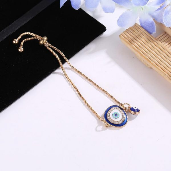 Pulsera ojo turco turquesa Azul - Imagen 3