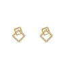 Aretes De Diamantes Cuadrados Geomtricos