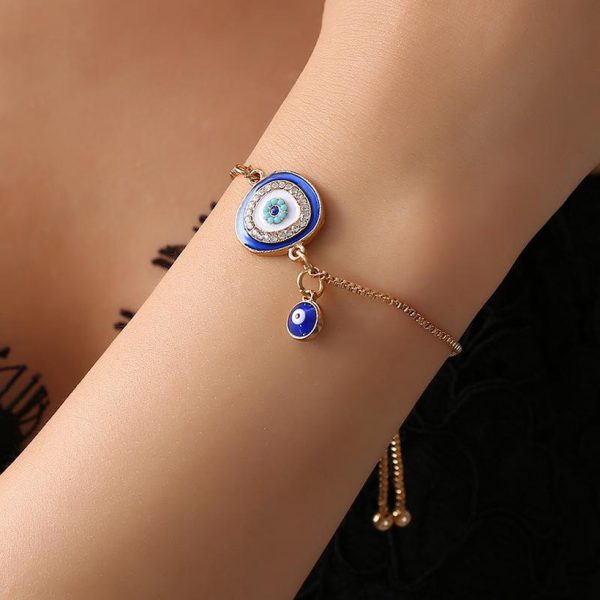 Pulsera ojo turco turquesa Azul - Imagen 2