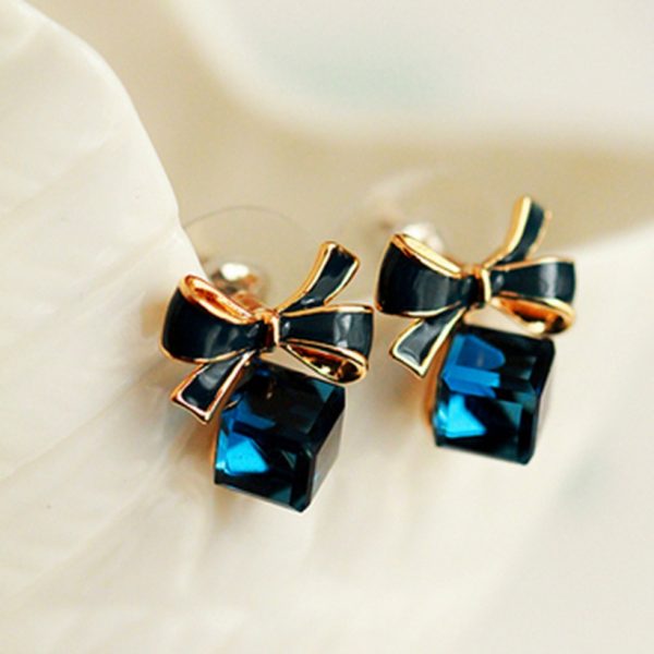 Aretes Cristal con forma de Cubo - Imagen 5