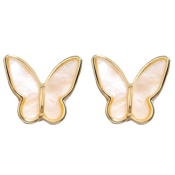 Aretes De Mariposa Dorada