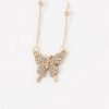 Collar De Diamantes de Mariposa